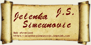 Jelenka Simeunović vizit kartica